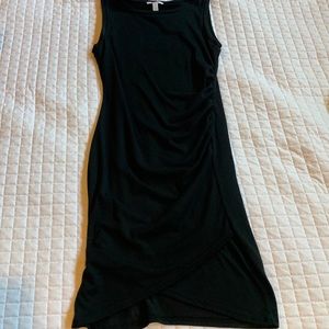 Leith wrap bodycon dress, black, sleeveless, excellent condition. XS.